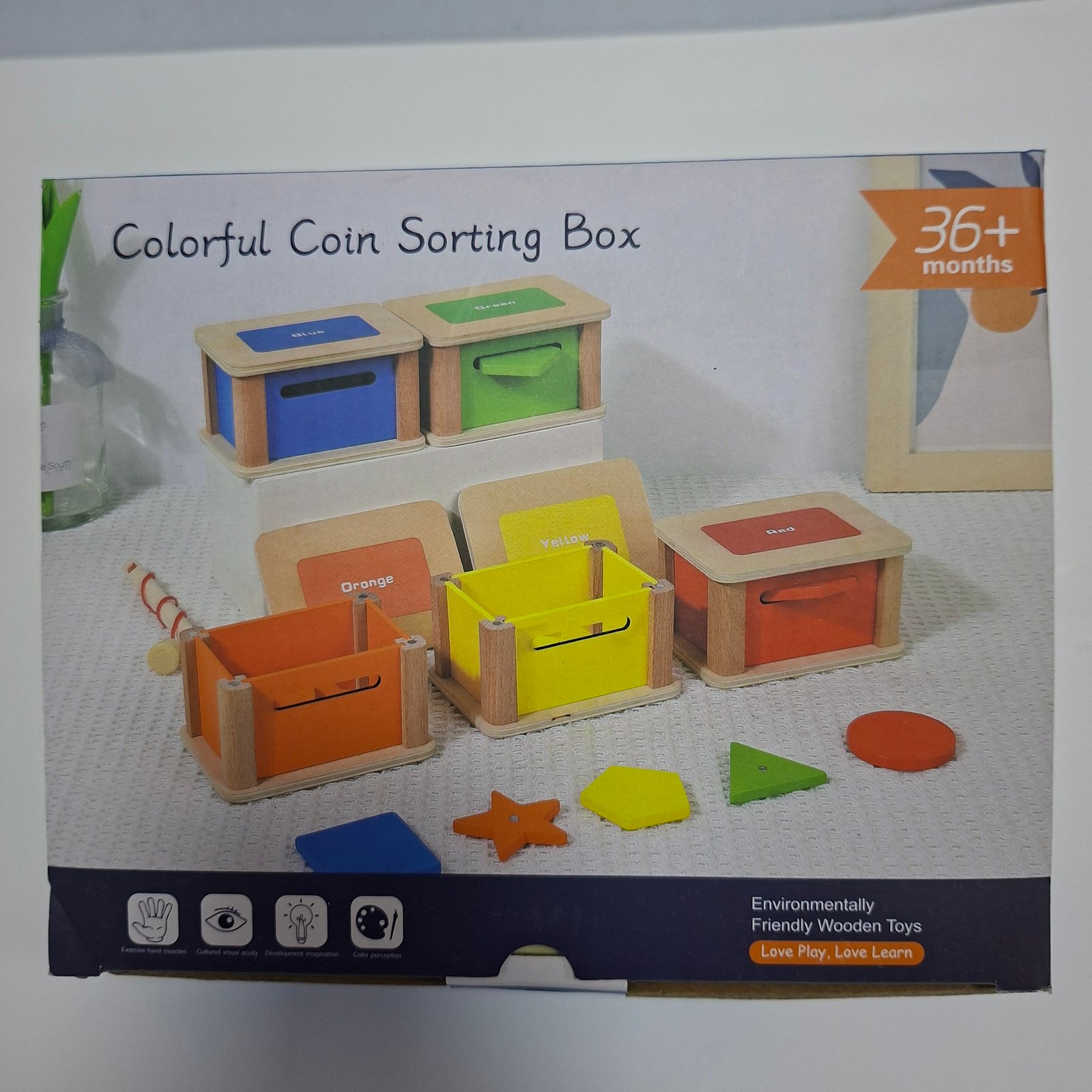 صندوق فرز العملات الملون (Colorful Coin Sorting Box)