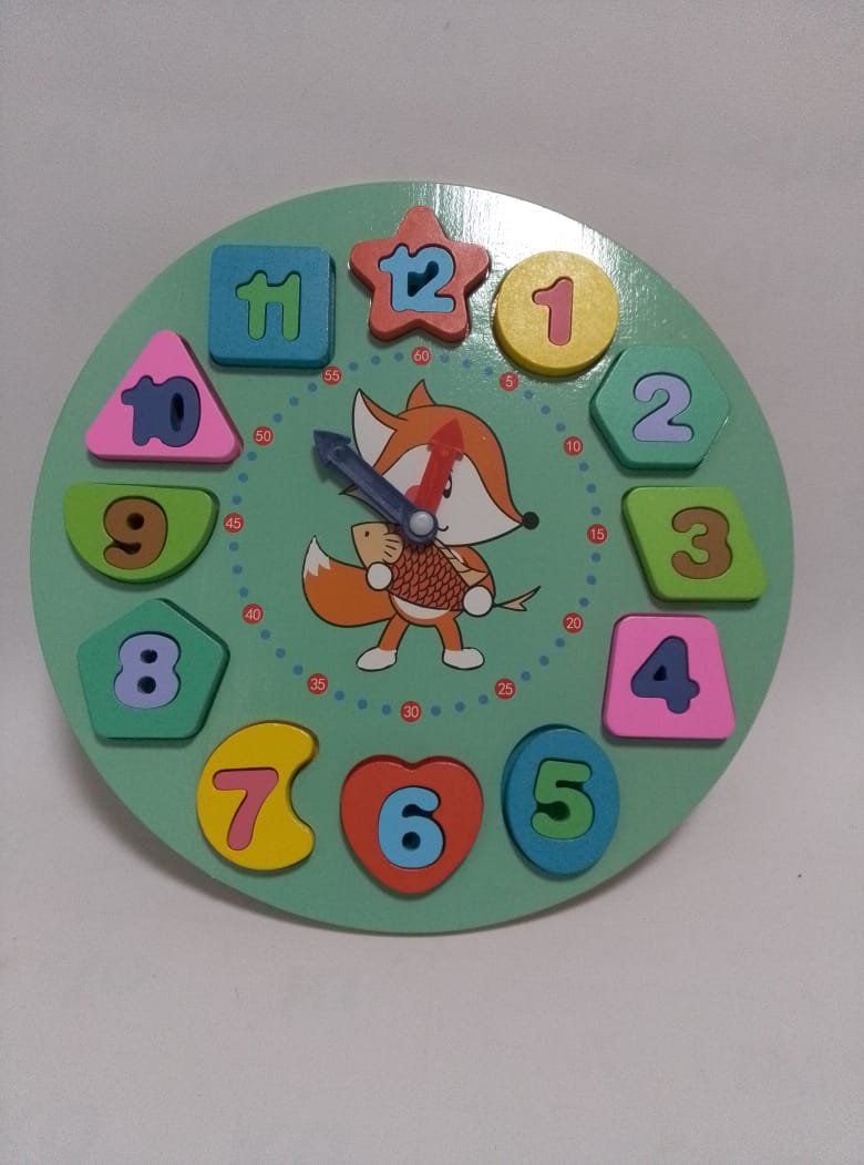 Digital Shape Clock – Gear Game - ساعة تعليمية بالأشكال لتنمية مهارات الطفل وإدراكه للوقت